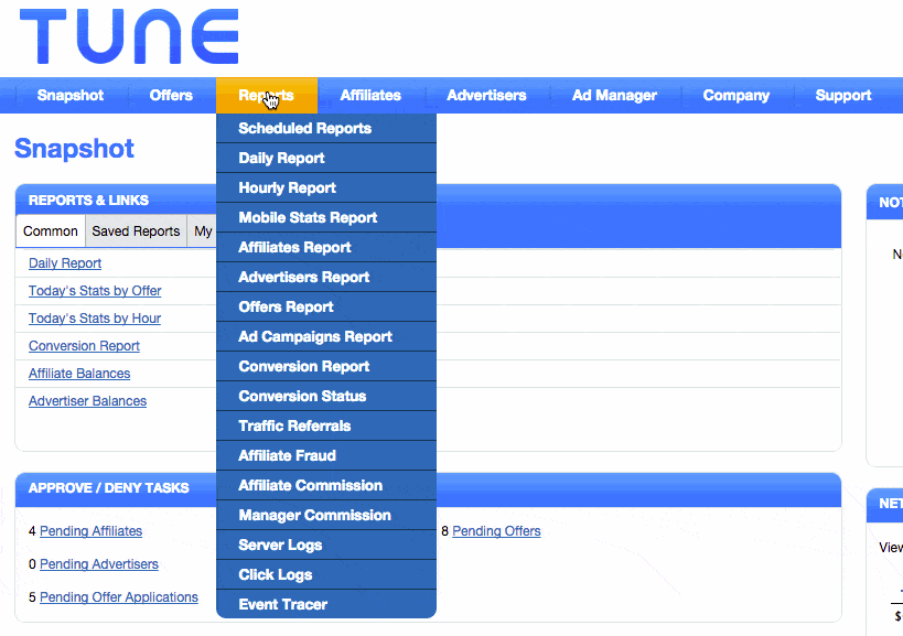 HasOffers Mobile Stats Report gif
