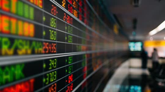 image of stock market ticker